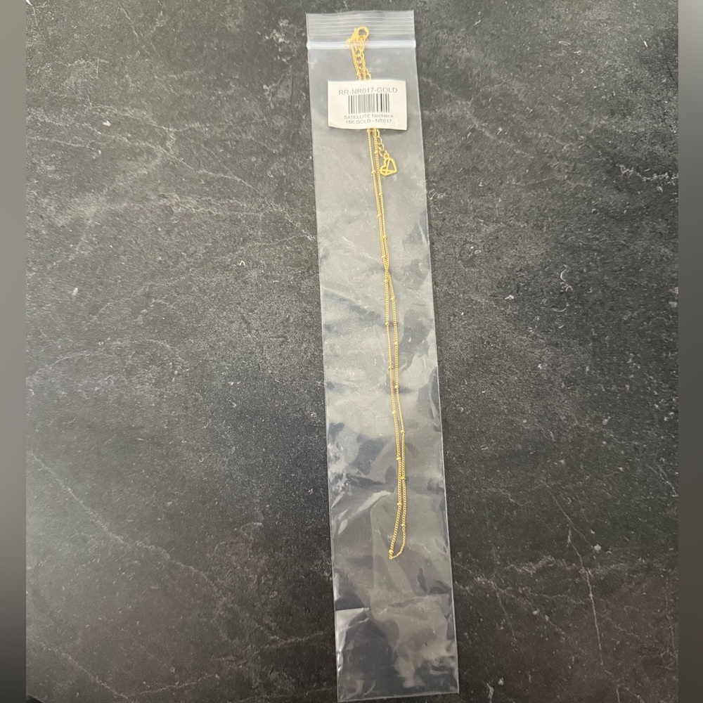 Caitlyn Minimalist Gold Satellite Necklace